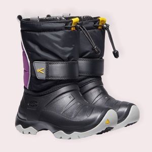 New Keen snow boots Lumi II black & violet size 8 toddler